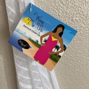 Swimsuit Cover-up. Isabella’s Journey White “Wrap Me Up” Swim Suit Cove…